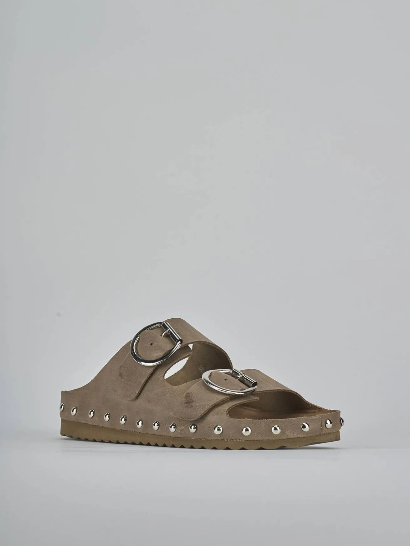 Ciabatte tacco 1cm camoscio beige