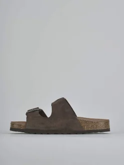 Ciabatte tacco 1cm camoscio testa