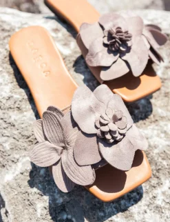 Ciabatte tacco 1cm camoscio beige