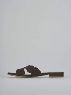 Ciabatte tacco 1cm camoscio testa