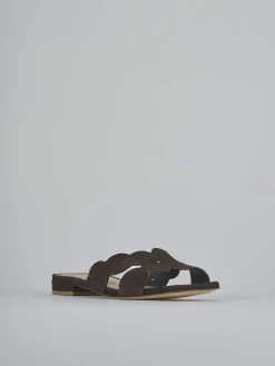 Ciabatte tacco 1cm camoscio testa