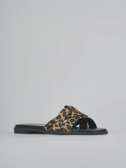 Ciabatte tacco 1cm cavallino multicolor