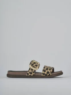 Ciabatte tacco 1cm cavallino multicolor