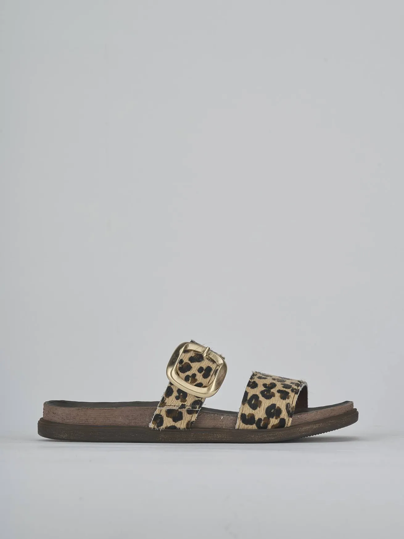 Ciabatte tacco 1cm cavallino multicolor