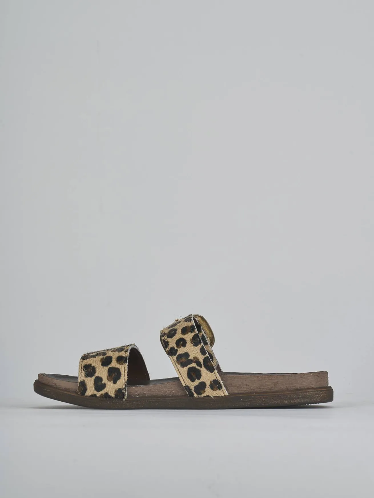 Ciabatte tacco 1cm cavallino multicolor