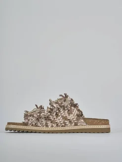 Ciabatte tacco 1cm laminato bronzo