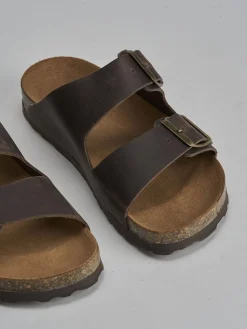 Ciabatte tacco 1cm nabuk testa