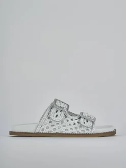 Ciabatte tacco 1cm pelle bianco