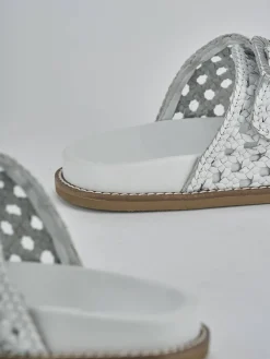 Ciabatte tacco 1cm pelle bianco