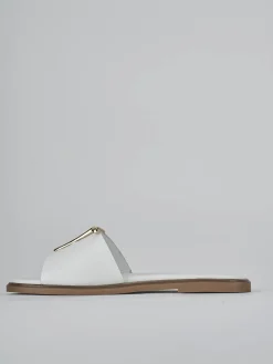 Ciabatte tacco 1cm pelle bianco