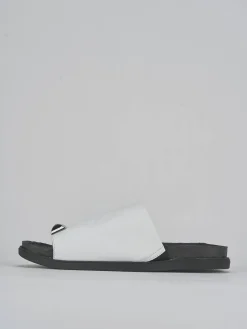 Ciabatte tacco 1cm pelle bianco