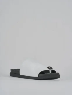 Ciabatte tacco 1cm pelle bianco