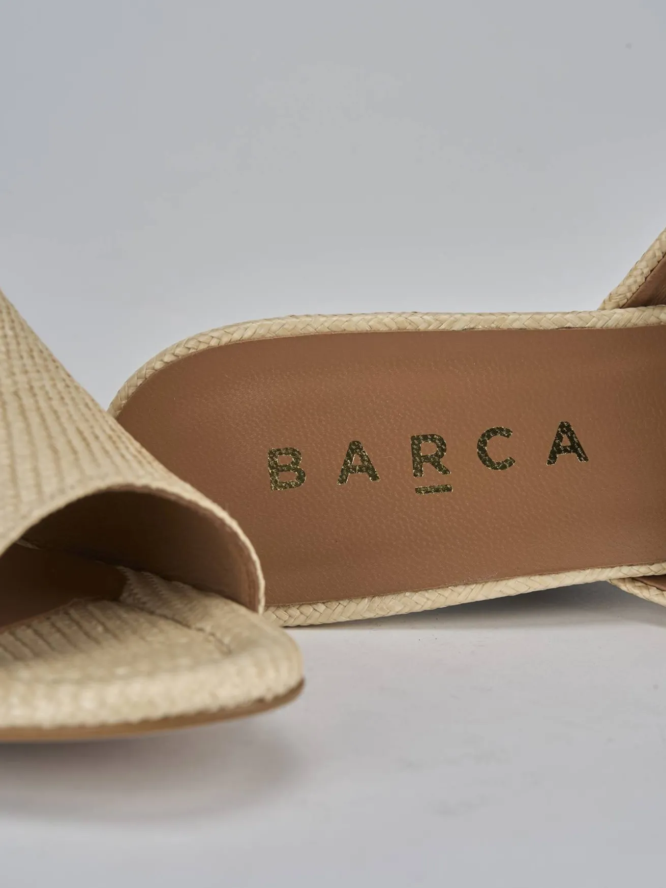 Ciabatte tacco 8cm pelle beige