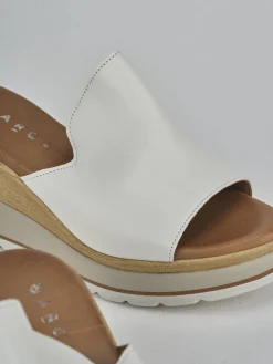 Ciabatte tacco 9cm pelle bianco