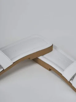 Ciabatte tacco 1cm pelle bianco