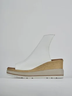 Ciabatte tacco 10cm pelle bianco