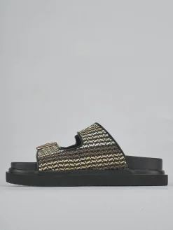 Ciabatte tacco 1cm pelle beige