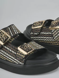 Ciabatte tacco 1cm pelle beige