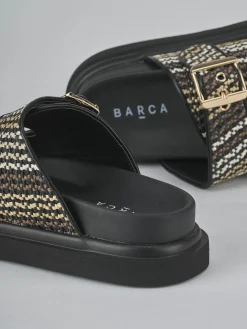 Ciabatte tacco 1cm pelle beige