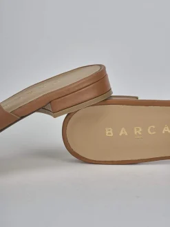 Ciabatte tacco 1cm pelle marrone