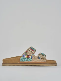 Ciabatte tacco 1cm pelle marrone