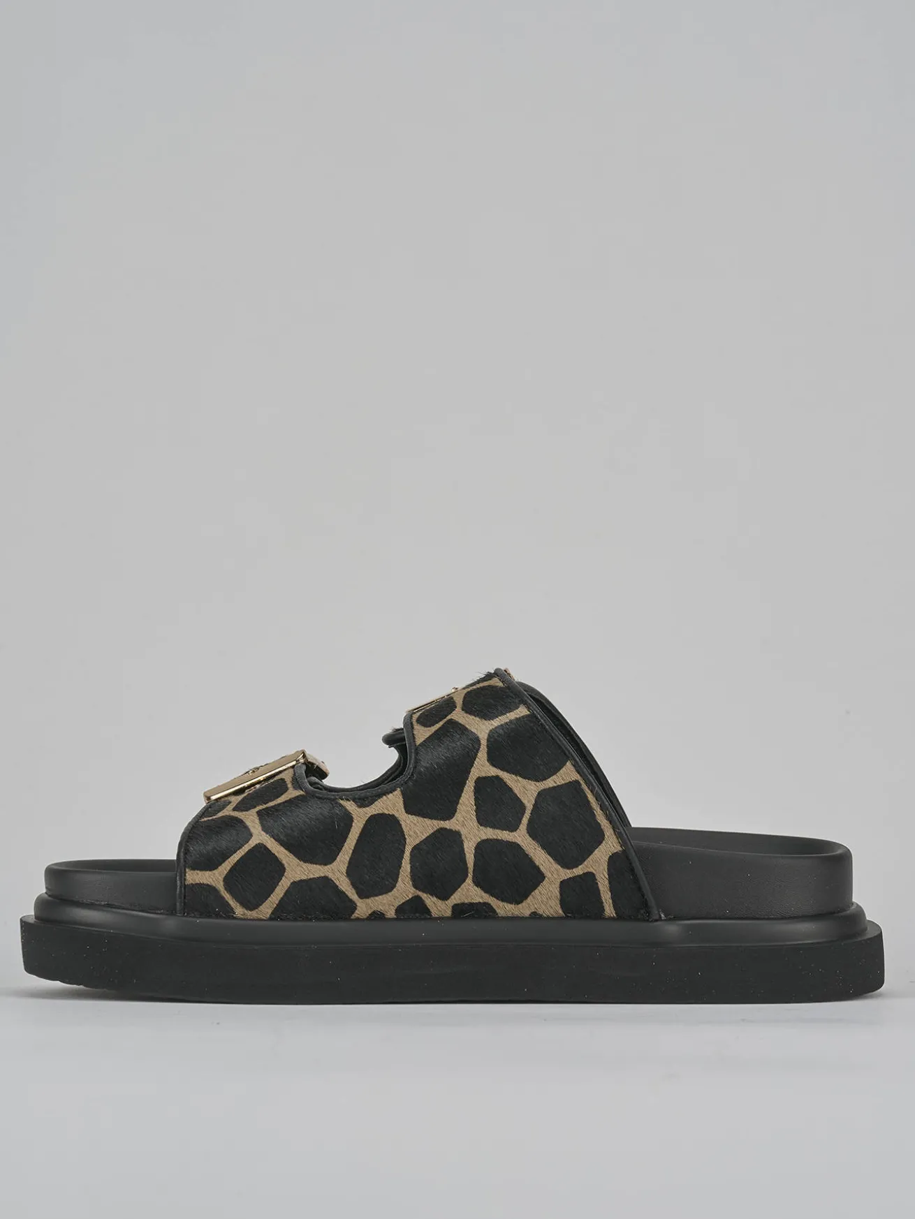 Ciabatte tacco 1cm pelle multicolor