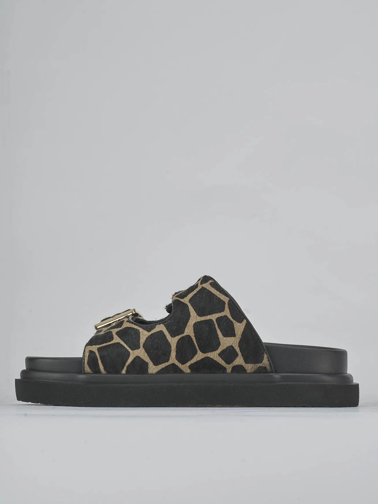 Ciabatte tacco 1cm pelle multicolor