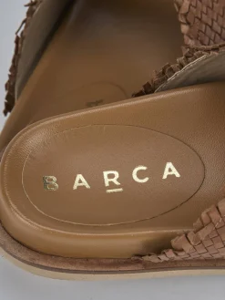 Ciabatte tacco 1cm pelle marrone