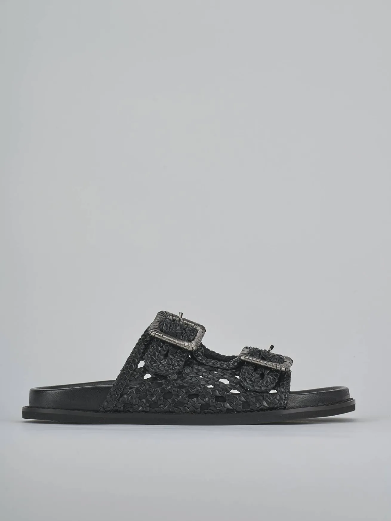 Ciabatte tacco 1cm pelle nero