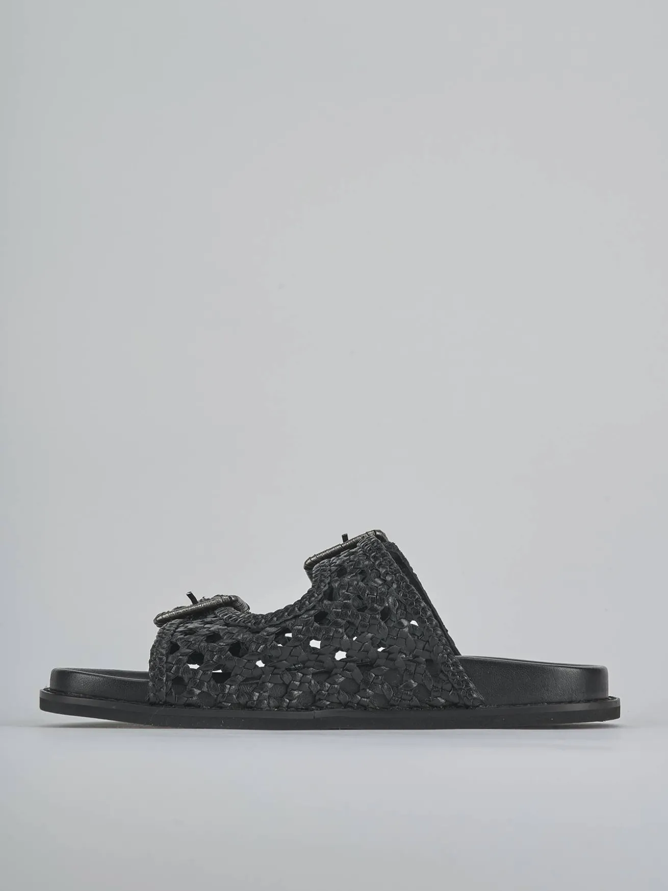 Ciabatte tacco 1cm pelle nero