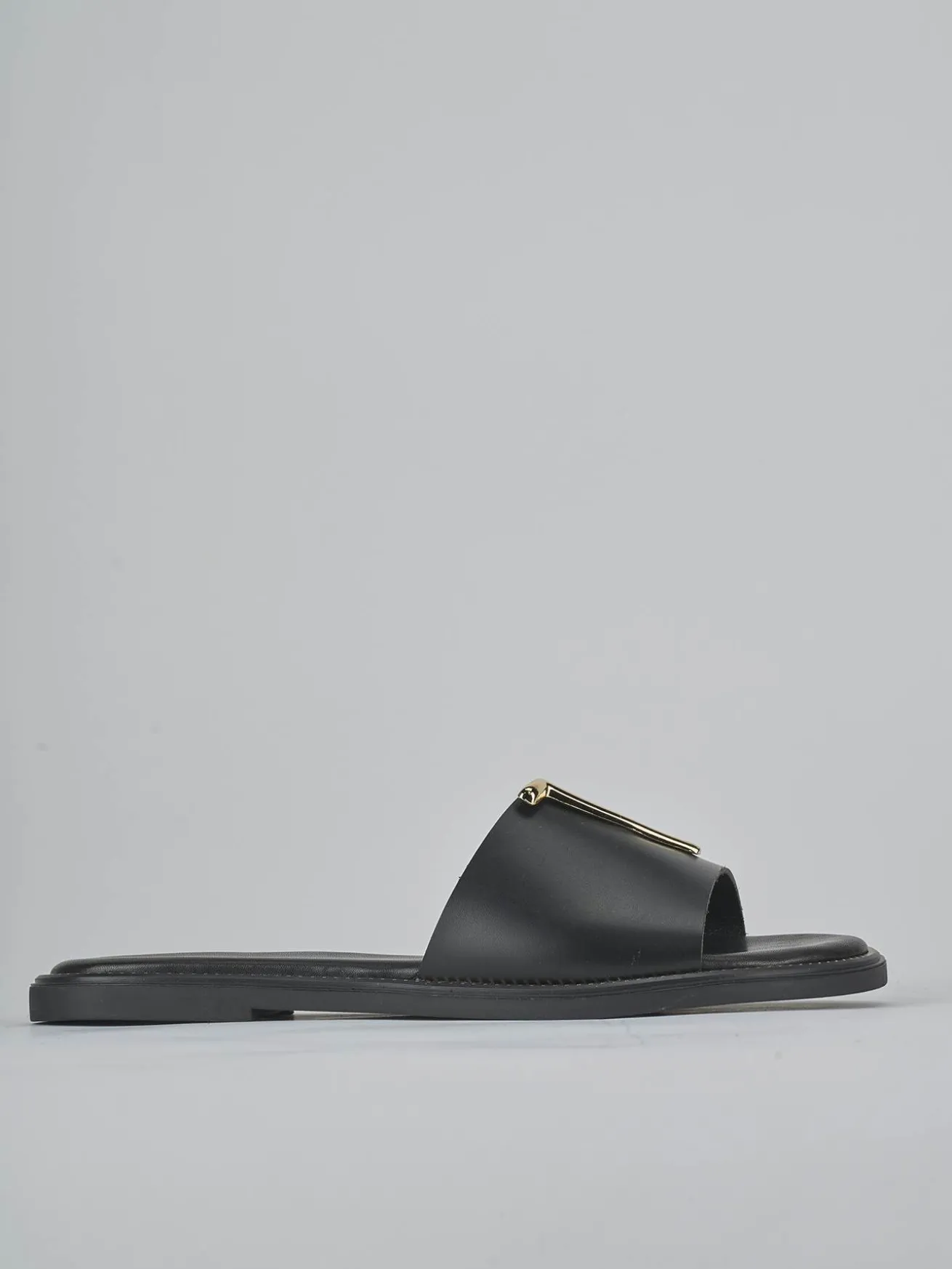 Ciabatte tacco 1cm pelle nero