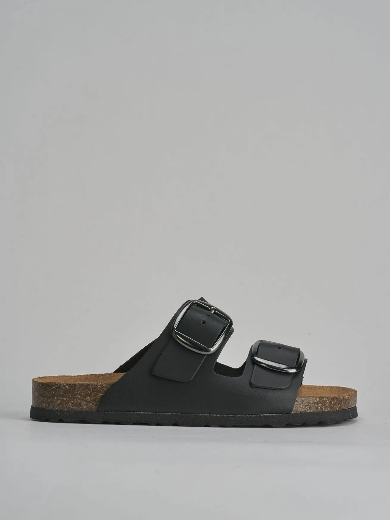 Ciabatte tacco 1cm pelle nero