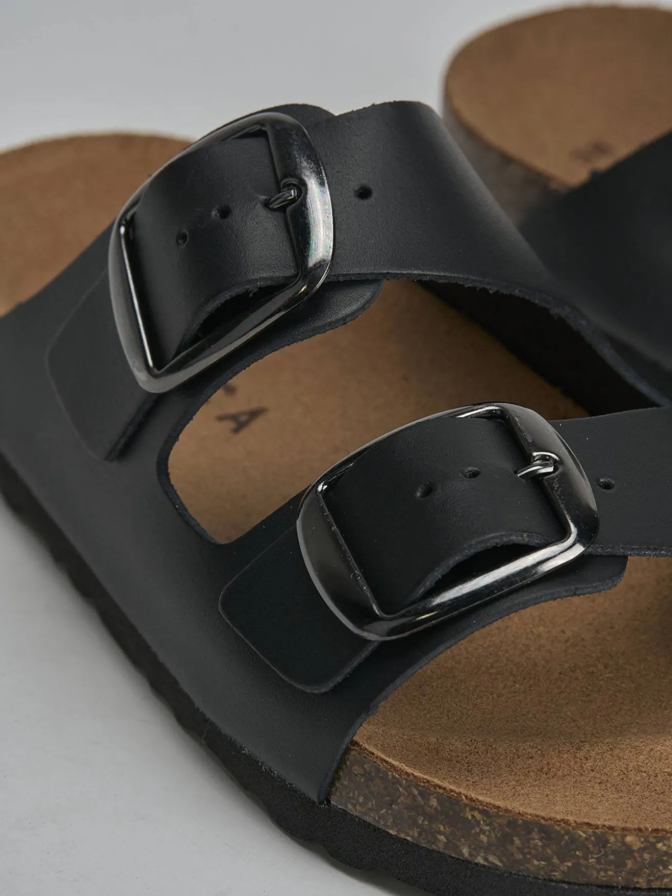 Ciabatte tacco 1cm pelle nero