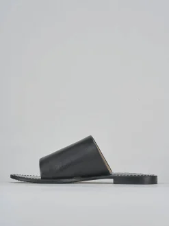 Ciabatte tacco 1cm pelle nero