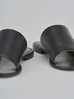 Ciabatte tacco 1cm pelle nero