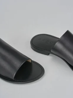 Ciabatte tacco 1cm pelle nero