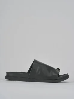 Ciabatte tacco 1cm pelle nero