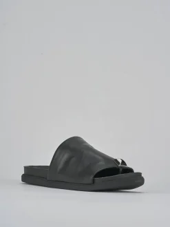 Ciabatte tacco 1cm pelle nero