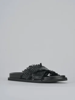 Ciabatte tacco 1cm pelle nero