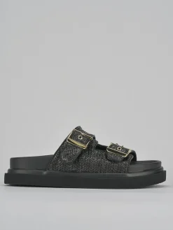 Ciabatte tacco 1cm pelle nero