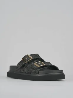 Ciabatte tacco 1cm pelle nero