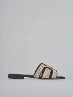 Ciabatte tacco 1cm pelle nero