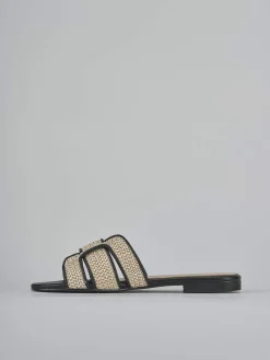 Ciabatte tacco 1cm pelle nero