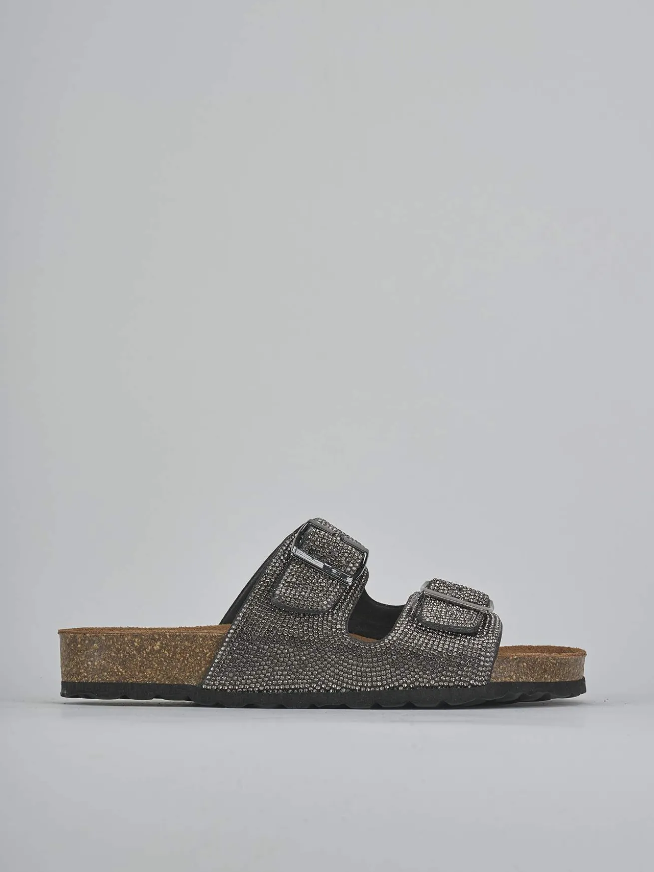 Ciabatte tacco 1cm pelle nero