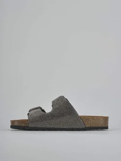 Ciabatte tacco 1cm pelle nero