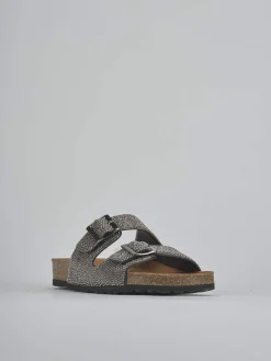 Ciabatte tacco 1cm pelle nero