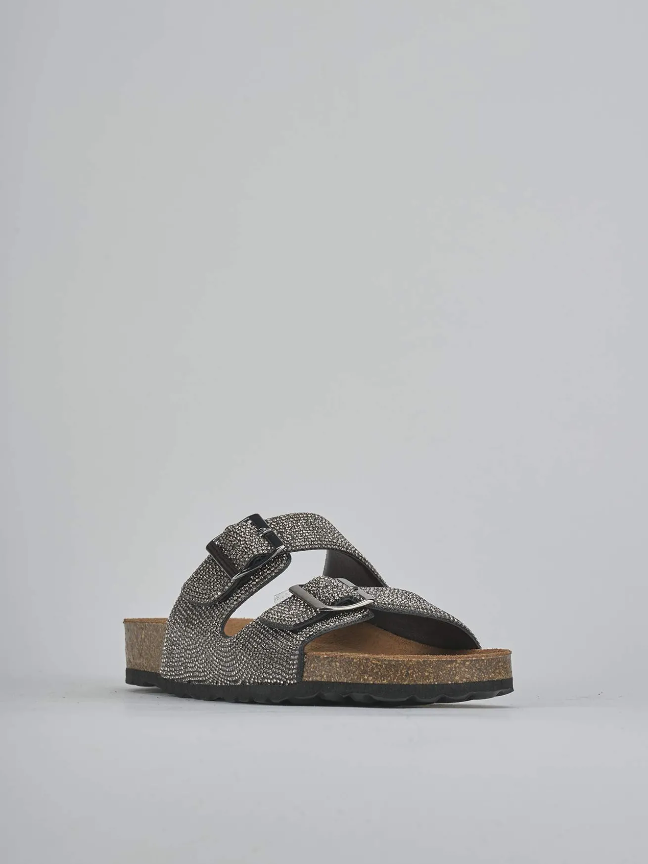 Ciabatte tacco 1cm pelle nero