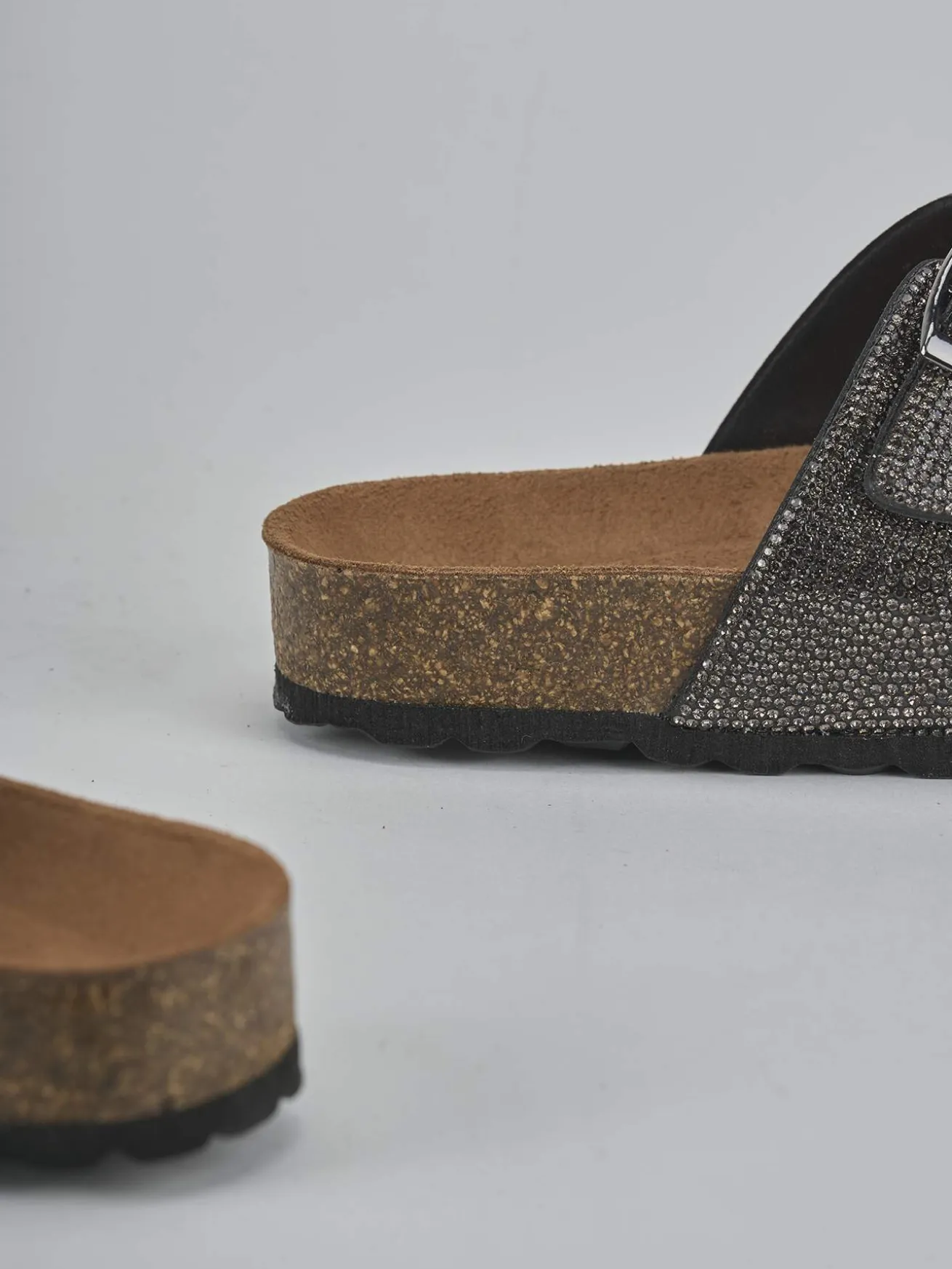 Ciabatte tacco 1cm pelle nero