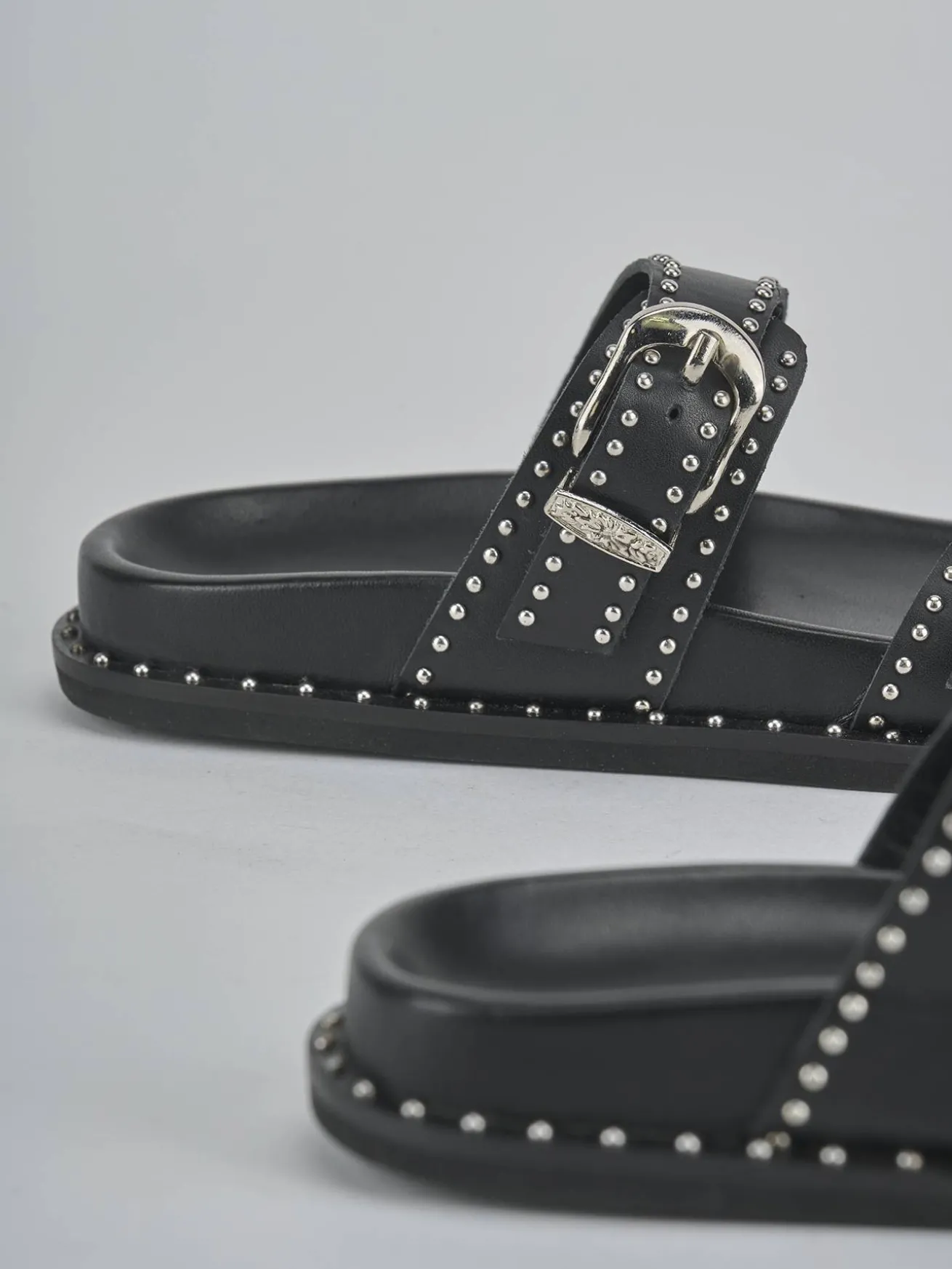 Ciabatte tacco 1cm pelle nero