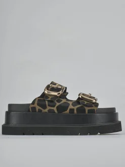 Ciabatte tacco 1cm pelle nero